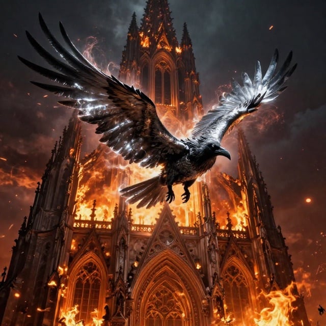 Ejemplo de portada de álbum de Metal creada con el generador gratuito de portadas de álbumes con IA