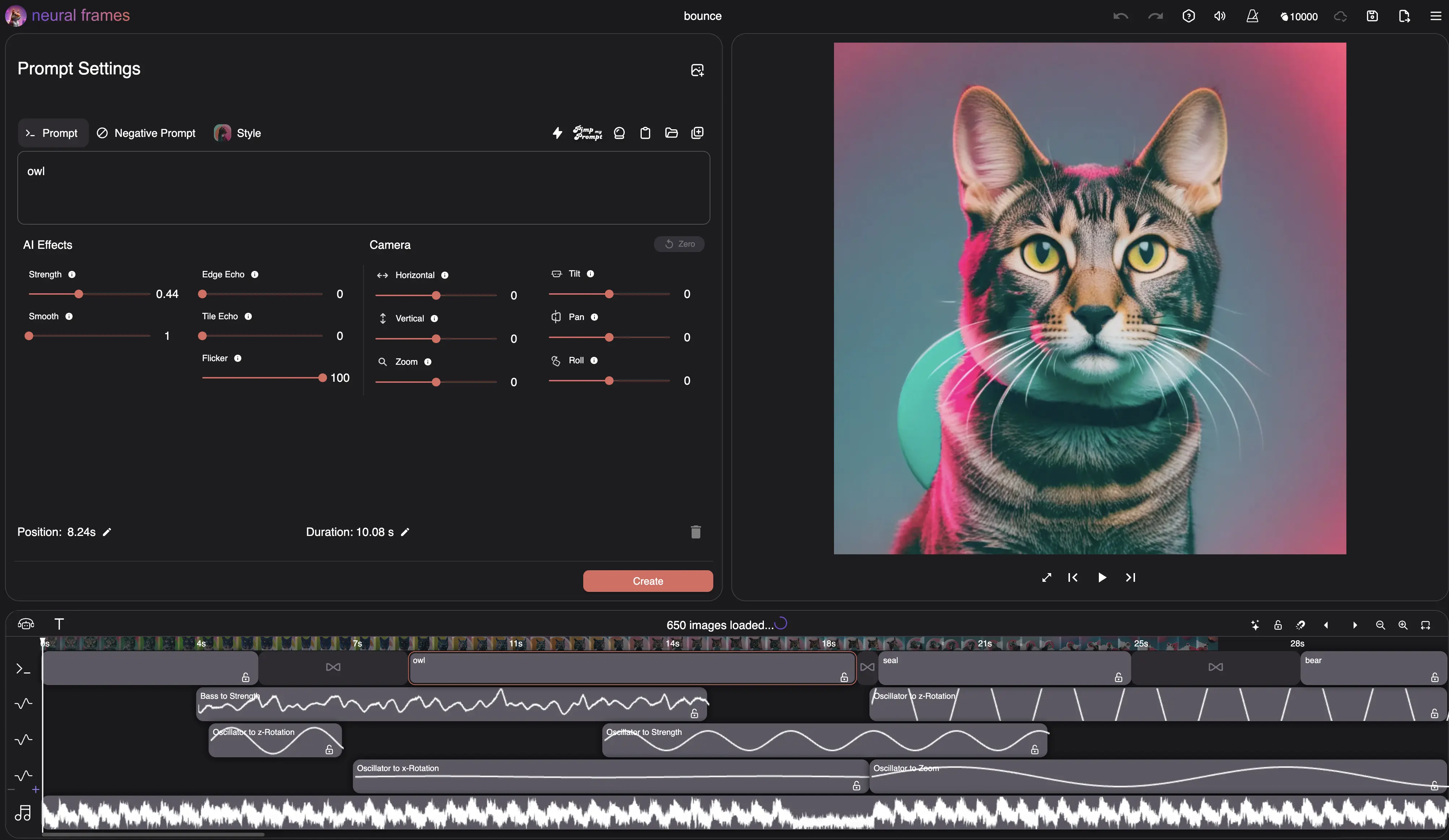 Frame-by-Frame editor preview
